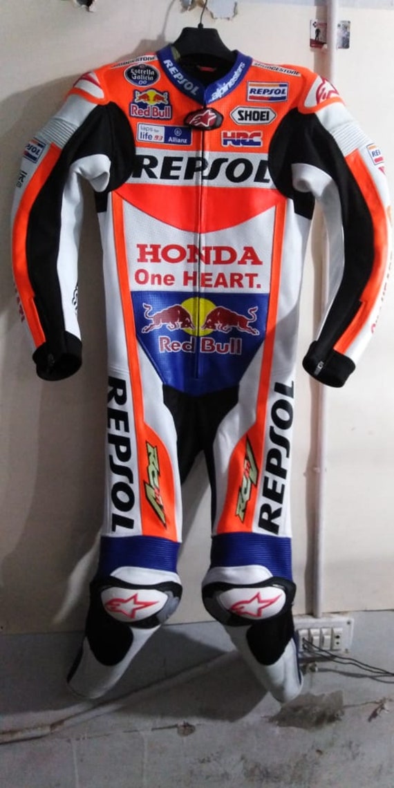 Men's Honda Cowhide Leather Motorbike Racing Suit - Etsy