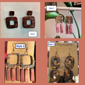 Earth Tone Polymer Clay Earrings