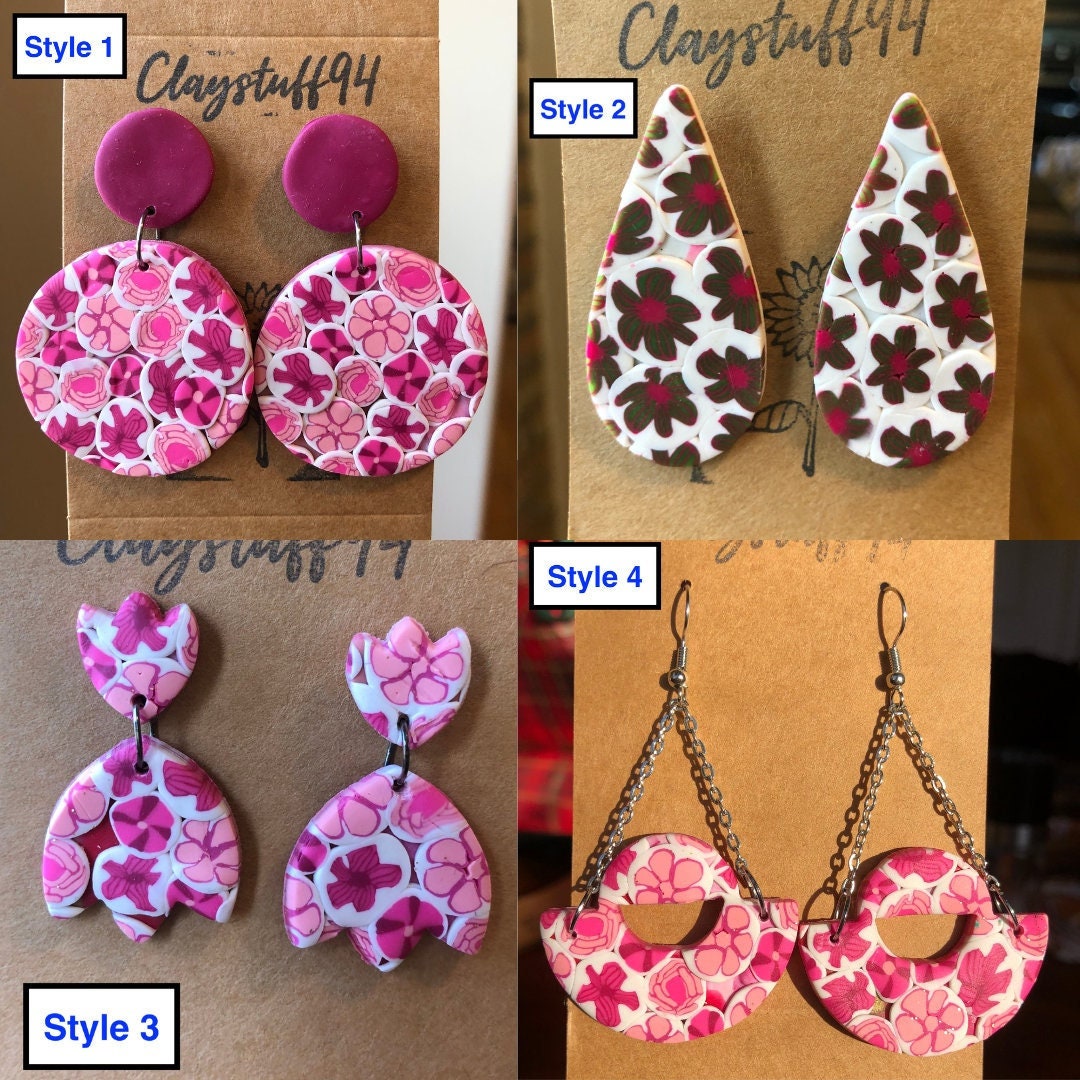 Barbie Inspired Polymer Clay Earrings