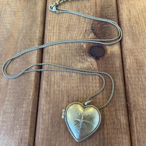 Vintage Lucky Brand Heart Locket Pendant Necklace