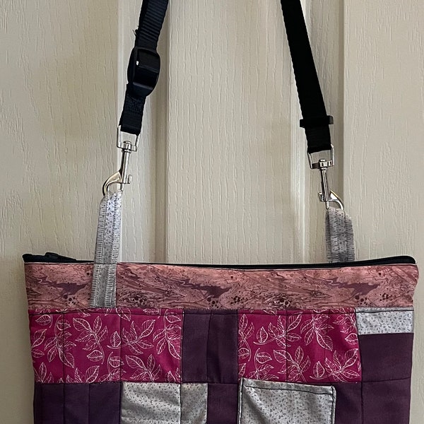 Handmade Quilted Crossbody Bags with Adjustable Straps. Made w/Scraps of Materials to Save the Landfill. Each One is One of a Kind.