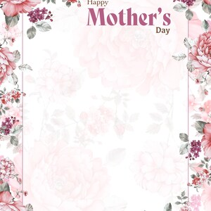 Mother's Day Stationary, Note, Card, Letter, Digital, Downloadable ...