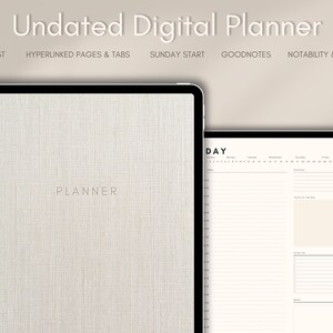 Planificador digital sin fecha Planificador digital Goodnotes Planificador digital Planificador iPad Planificador digital mensual Goodnote Simple