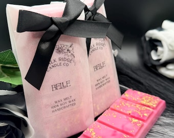 BELLE - Soy Wax Melts Snap Bar - Handcrafted, Strong Home Fragrance