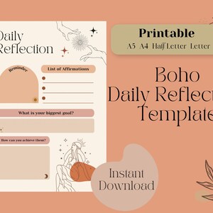 Boho Daily Reflection Journal (printable | instant download)