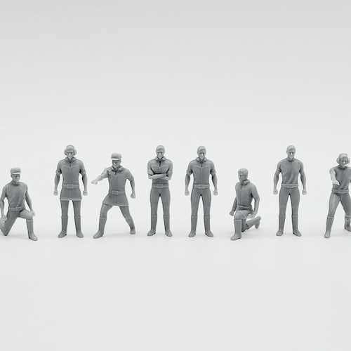 L'équipage du hangar Zeon (ensemble de 10 figurines) (kit d'accessoires en résine - échelles Hg, Mg, Pg et Jg)