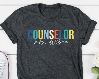 Personalized Counselor Shirt: Back To School Gift, Custom Tee