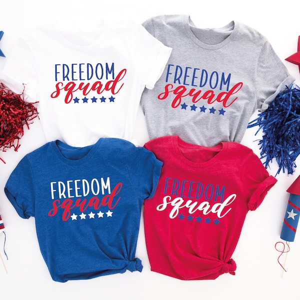 Freedom Squad Shirt, Family Matching Outfit, Stars Shirt, Independence Day Tee, 4th July Tee, USA Summer Shirt, Holiday TShirt, Freedom Gift