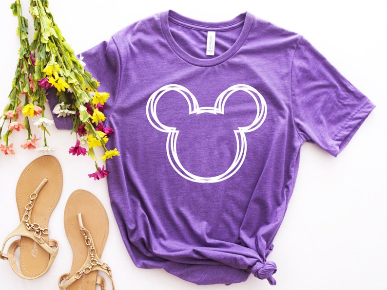 Scribble Mickey Mouse Shirt Mickey Head Tshirt Happiest Etsy