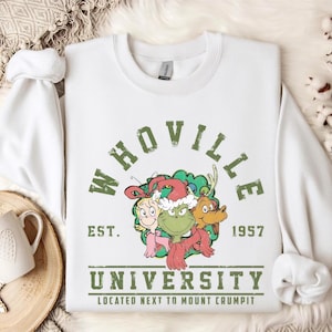 Holiday University Sweatshirt - Retro Christmas - Classic Green Monster Design