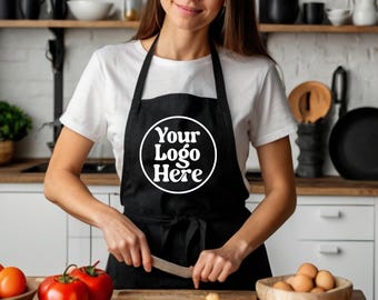 Personalized Cooking Apron - Custom Logo with Pockets