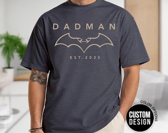Dadman Est Year Shirt - Funny Bat Dad Father's Day Tee