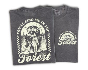 Comfort Colors® Forest Graphic Tee: Vintage Hiking Shirt