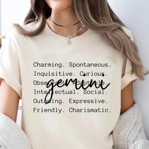 Gemini Shirt, Birthday Gift Idea For Women, Zodiac Sign T-Shirt, Gemini Astrology Gift, Birthday Gift for Born in May or June, Gifts