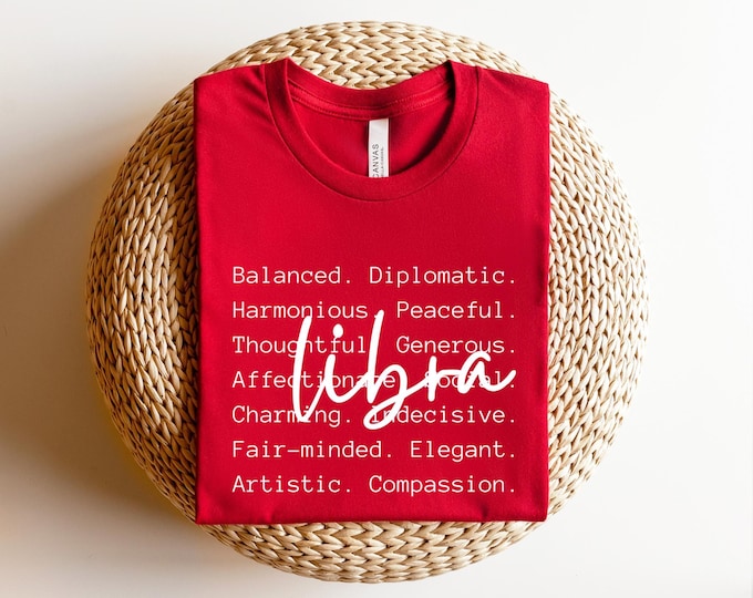 Libra Shirt: Astrology Tee for Women - September October Birthdays