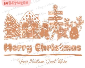 A Gingerbread Christmas Customized Sublimation PNG Digital Download File