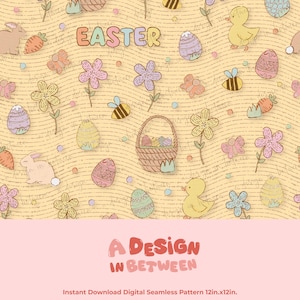 Ostern Jagd Frühling Musterdesign mit Koordinaten Digital Download Datei