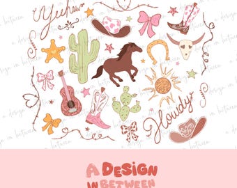 Western Girls Sublimation PNG Digital Print Digital Download File