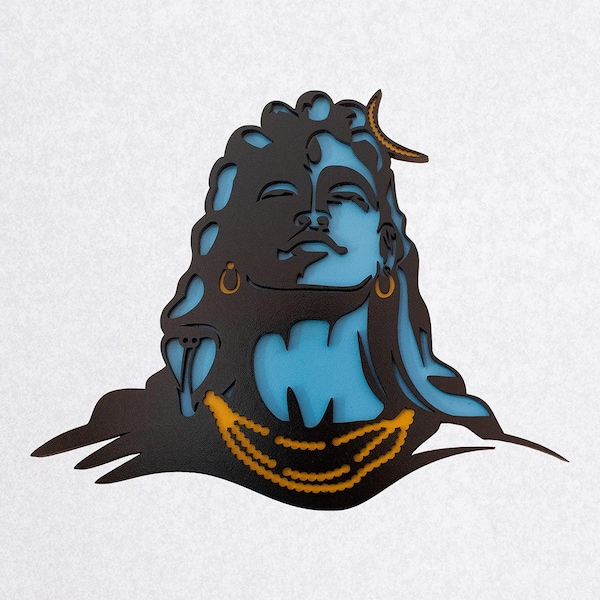Adiyogi Wall Art Laser Cut Shiva Decor Spiritual Wall Hanging Hindu God Wall Decor Meditation Room Art Yoga Studio Decor Gift Mahadev Art