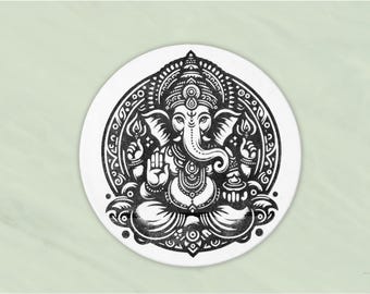 Ganesha Engraved Wall Art Hindu God Wall Decor Ganpati Home Decor Spiritual Wall Hanging Housewarming Gift for Home Indian Home Decor Gift