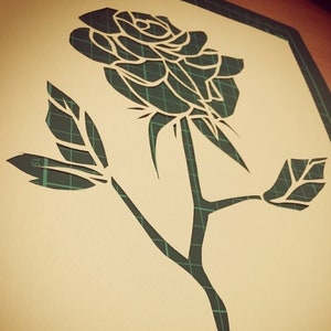 Rose - DIY Digital Papercutting Template - COMMERCIAL Licence