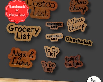 Engraved Fridge Magnet, Personalized Magnets, Custom Name Magnets, Custom Gift, Locker Label, Custom Quote, 3d Engraved Wood Text