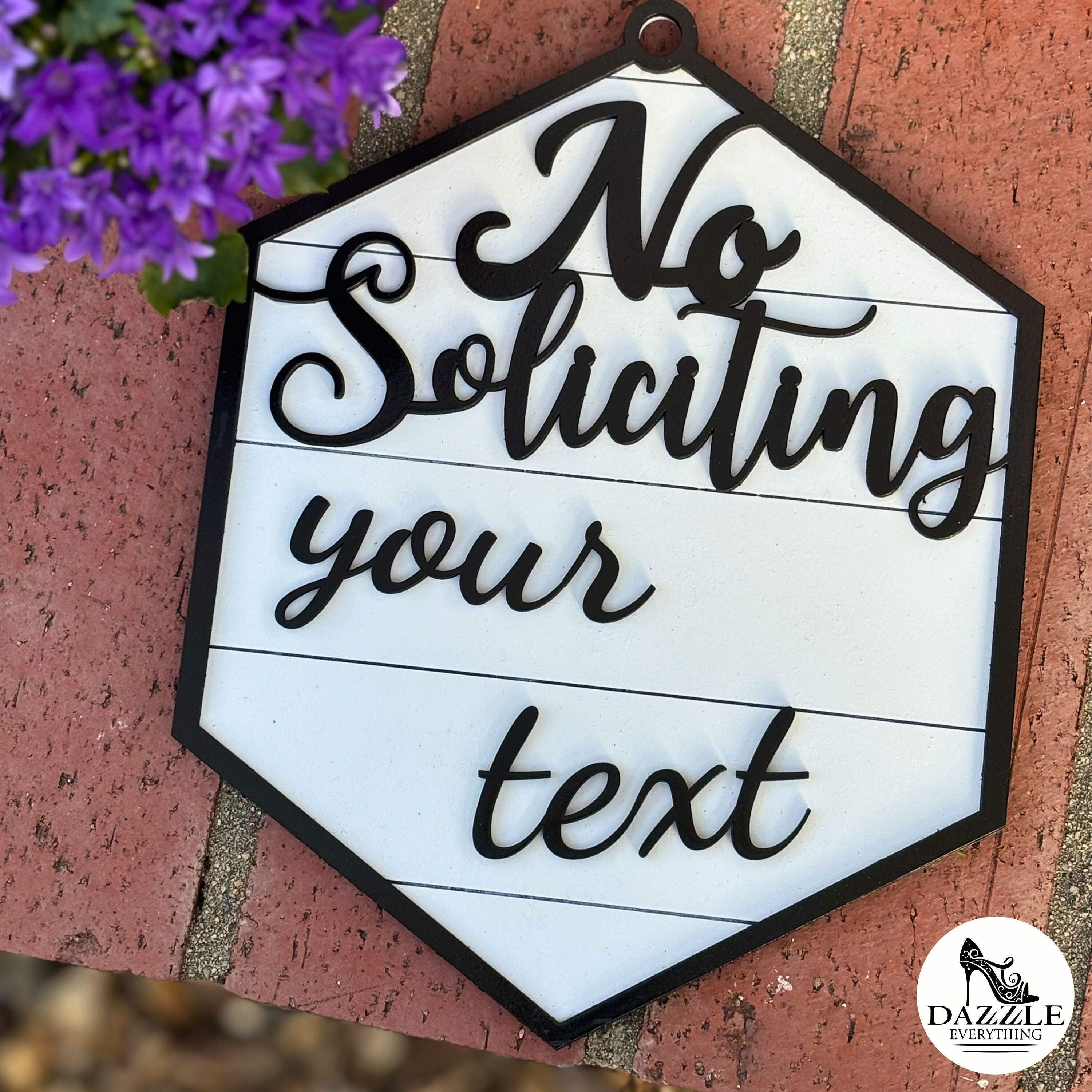 Soliciting Sign No Soliciting Sign, Customizable Door Sign, Personalized Entryway Decor ...