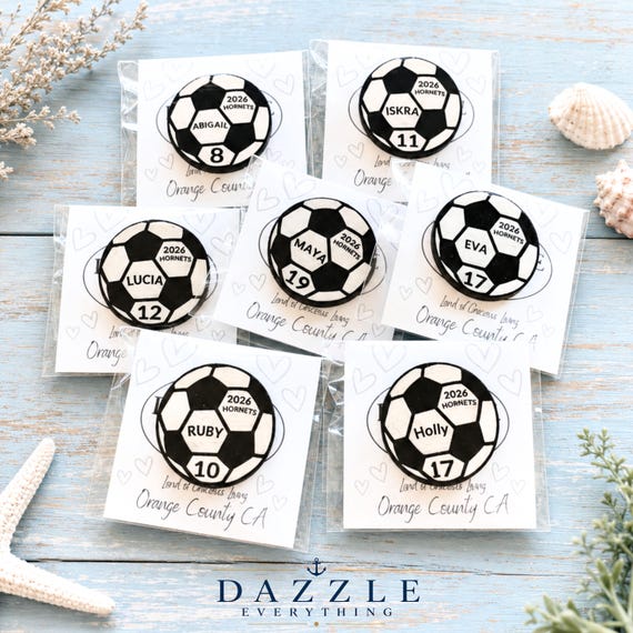 Personalized Soccer Pin, Custom Soccer Player Gift, Soccer Team Pins, Soccer Mom Gift, Coach Gift, Senior Night Gift, Sports Team Keepsake