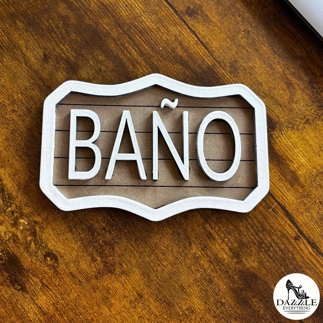 Baño Sign, Bathroom Sign, Handmade Restroom Sign, Sign for Home, Sign ...