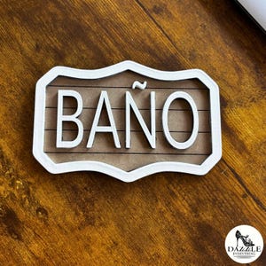 Baño Sign, Bathroom Sign, Handmade Restroom Sign, Sign For Home, Sign For Restaurant, Sign For Business, Toilet Door Sign, Toilette Sign