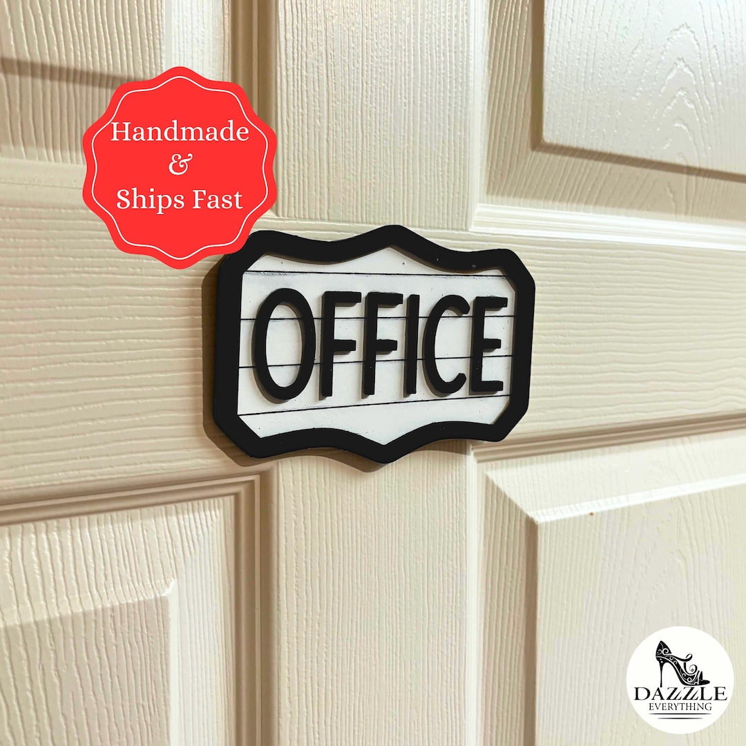 Handmade Office Sign, Office Decor, Wooden Office Door Sign, Home ...