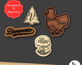 Wood Business Logo Magnets, Custom Magnet, Personalized Insignia, Wooden Magnets, Custom Company Gift, Branded Office Magnet, Corporate Logo