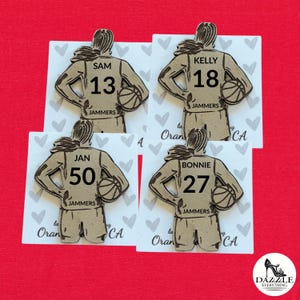 Girls Basketball Gift, Girls Basketball Pin, Custom Basketball Keepsake, Basketball Team Gifts, Basketball Pins, Womens Basketball Gift