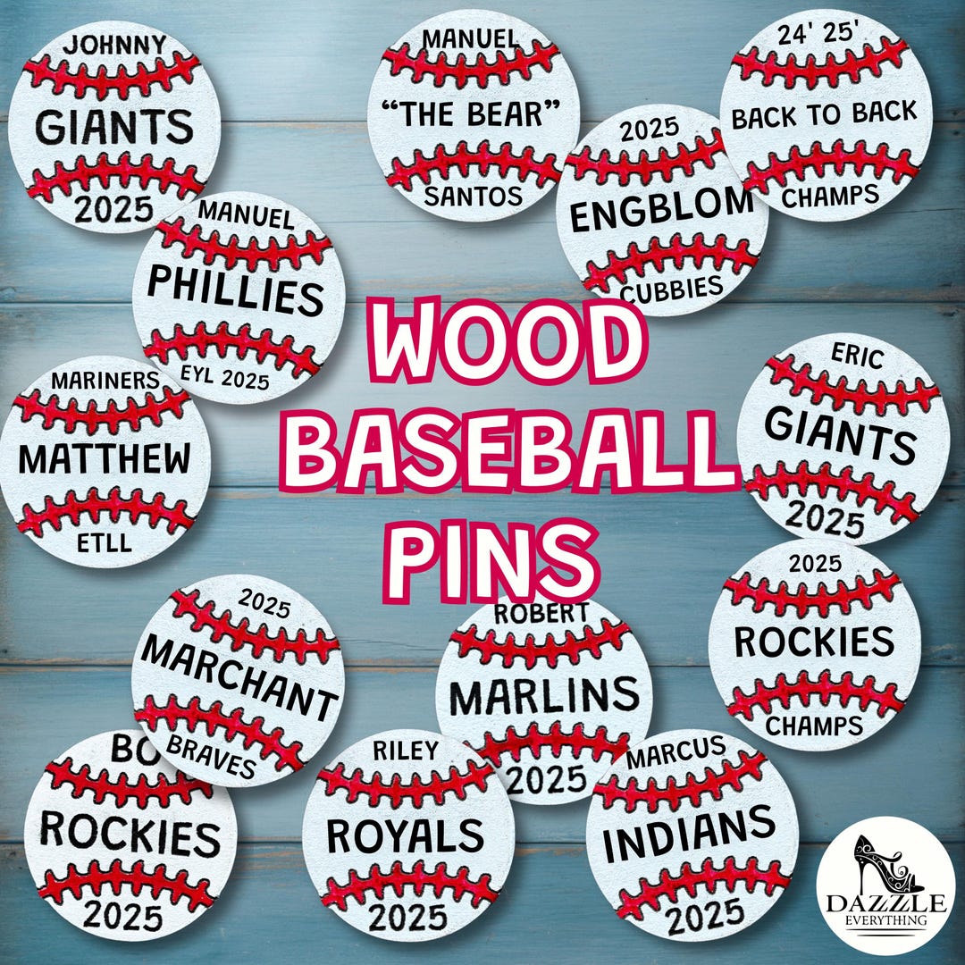 Engraved Baseball Pin, Custom Baseball Pin, Baseball Player Gift, Team ...