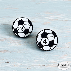 Personalized Soccer Pin, Custom Soccer Player Gift, Soccer Team Pins, Soccer Mom Gift, Coach Gift, Senior Night Gift, Sports Team Keepsake image 8