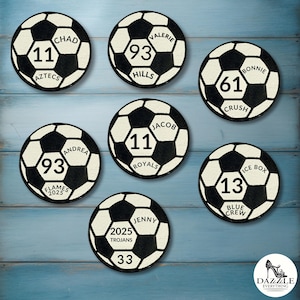 Voetbalspelden, gepersonaliseerde voetbalspeld, aangepaste voetbaltag, cadeau voetbal moeder, voetbalknoppen, geschenken voetbalcoach, gepersonaliseerde sportspeld
