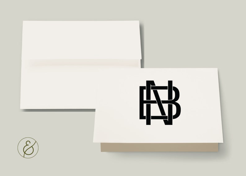 Ineinandergreifende Block Initialen Bild 1