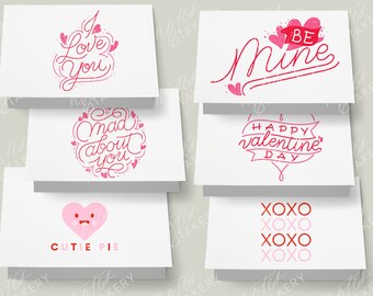 Verschiedene Valentinskarten