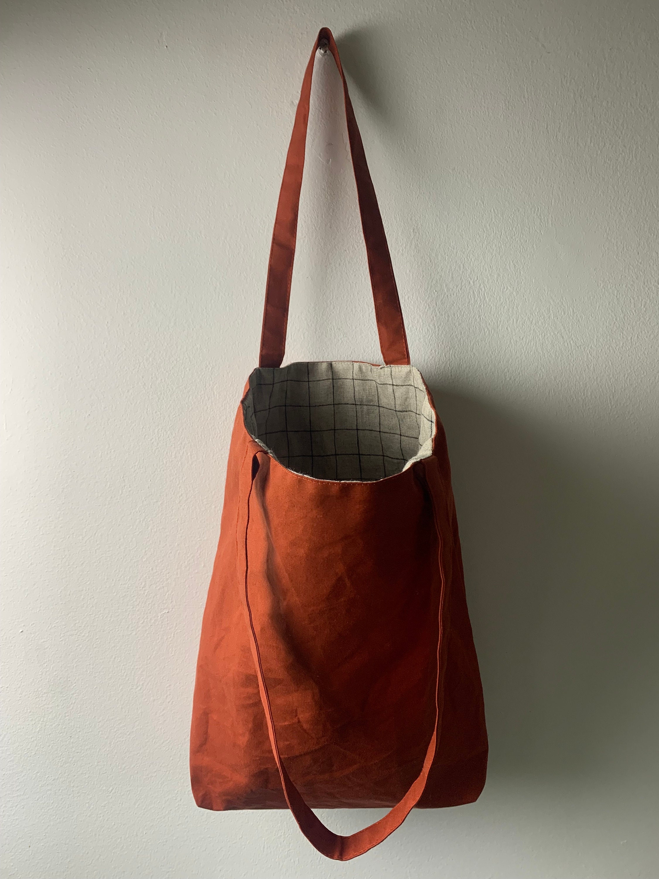 Dry Oilcloth Handbag Handmade Reversible Organic Dry Oilskin Bag