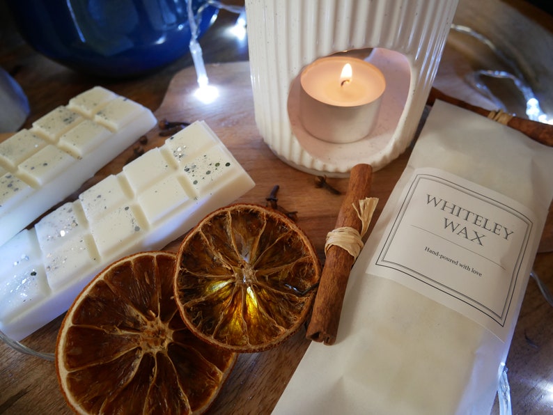 Winter inspired by The White Company Highly Fragranced, long lasting Luxury soy wax melt snap bar with Biodegradable glitter image 3