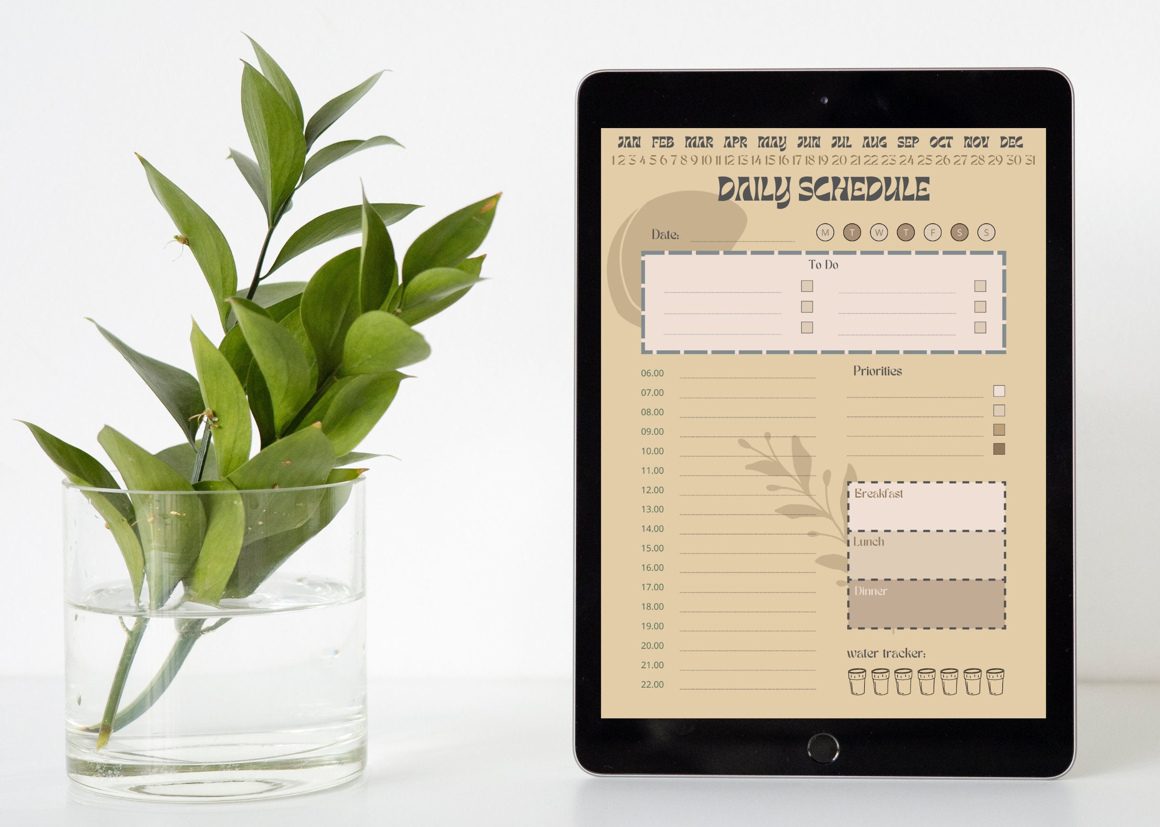 Teddy Bear Beige Undated Digital Planner for Goodnotes, Notability and ...