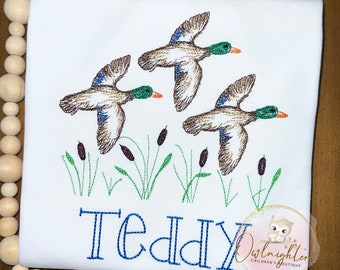 Boys Hunting Shirt/Duck/Boys Mallard Shirt/Mallard Outfit/Mallard Duck Shirt/Hunting Shirt/Fall Shirt/Personalized Shirt/Fall Outfit