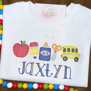 Boys Back To School Personalized T-Shirt/Back to School Monogrammed Shirt/Boys Kindergarten Shirt/School Supplies Shirt/First day of School