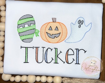 Boys Sketch Design Halloween Shirt /Boys Personalized Halloween Shirt /Pumpkin Toddler Boy Shirt /Fall Boy Outfits /Pumpkin Boys Tee