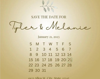 Gold Save the Date