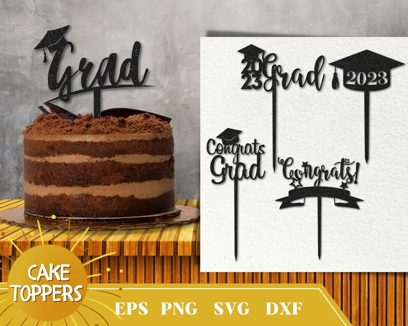 Graduation Cake Topper SVG Grad Class 2023 Diploma Etsy
