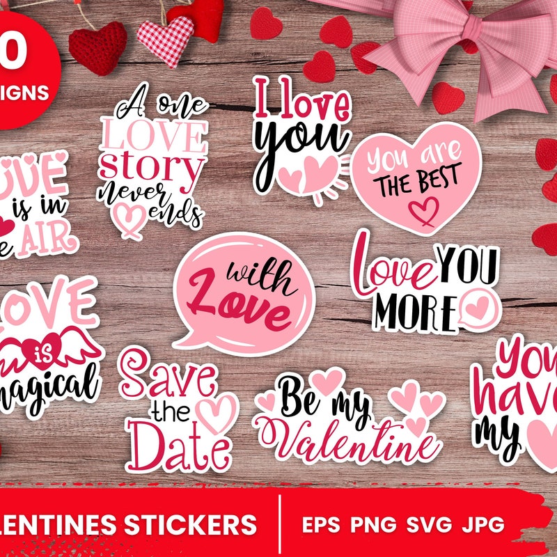 Stickers Valentine - Etsy