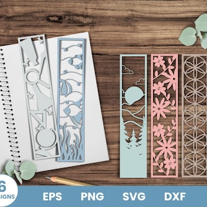 Bookmark SVG Bundle, Bookmark Svg, Nature Svg, Butterfly Bookmark, Flower Bookmark, Bookmark Template, Reading Svg