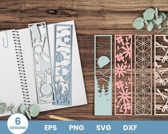 Bookmark SVG Bundle, Bookmark Svg, Nature Svg, Butterfly Bookmark, Flower Bookmark, Bookmark Template, Reading Svg