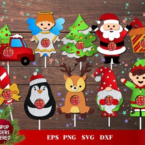 Christmas Lollipop Holders, Candy Holder, Svg Bundle, Paper Craft